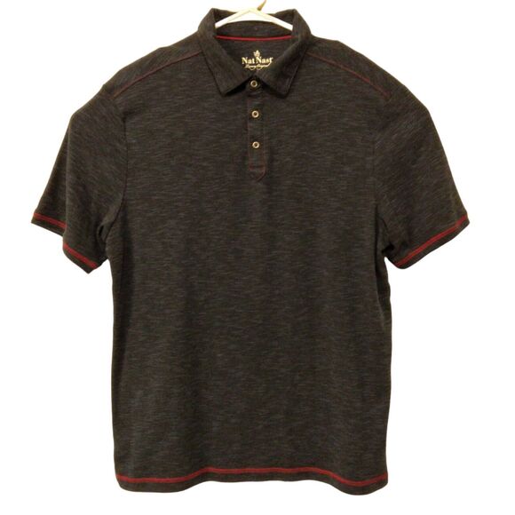 Nat Nast polo shirt mens L Large navy blue short sleeve luxury originals - Picture 1 of 7